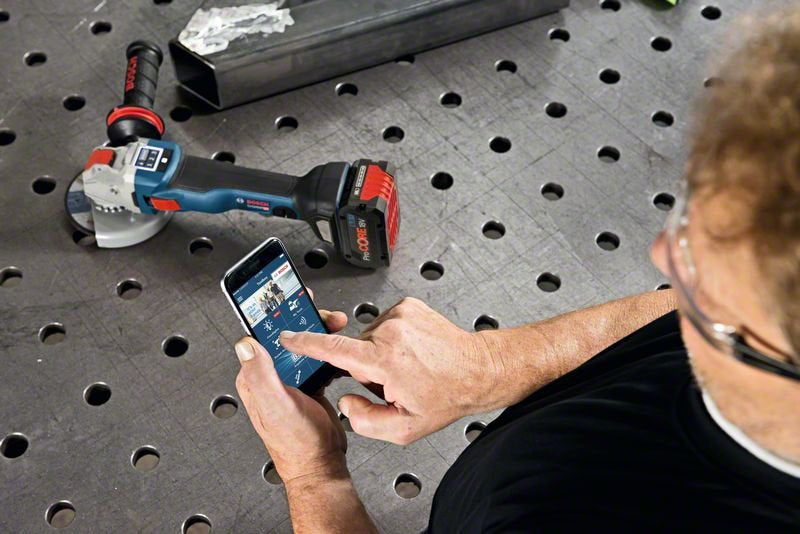 Bosch GWX 18V-10 SC Angle Grinder 125mm Battery 2x8Ah with Speed Control 06017B0401