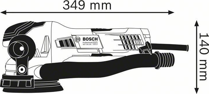 Bosch GET 55-125 Professional Eccentric Sander 125mm Current 550W with Speed Control and with Suction System 19558277