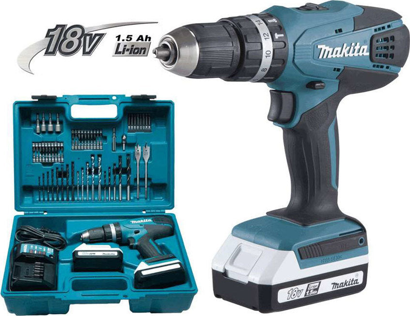 Makita Impact Drill Battery 18V 2x1.5Ah HP457DWE10
