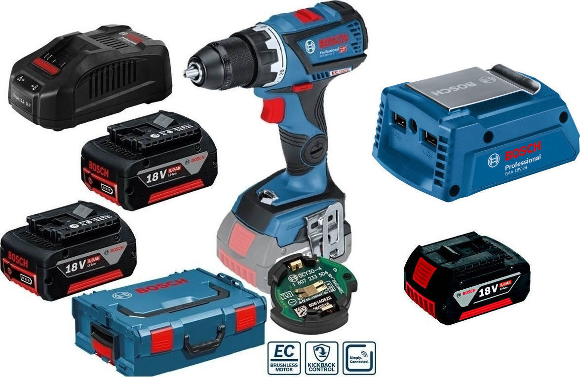 Bosch GSB 18V-60 C Impact Drill Battery 18V 3x5Ah 12456350