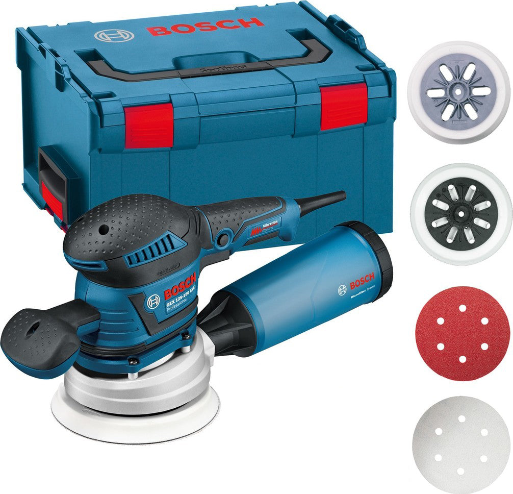 Bosch GEX 125-150 AVE Professional Eccentric Sander 150mm Power 400W with Speed Control and with Suction System 385417