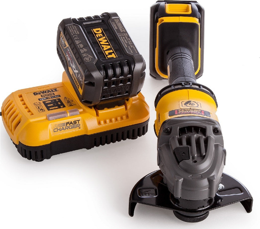 Dewalt Angle Grinder 54V 125mm Battery 2x6Ah DCG414T2