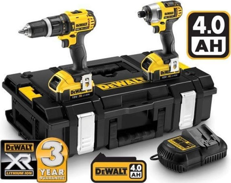 Dewalt 18V Drill & Impact Driver Set with 2x4Ah Batteries and Case DCK285M2