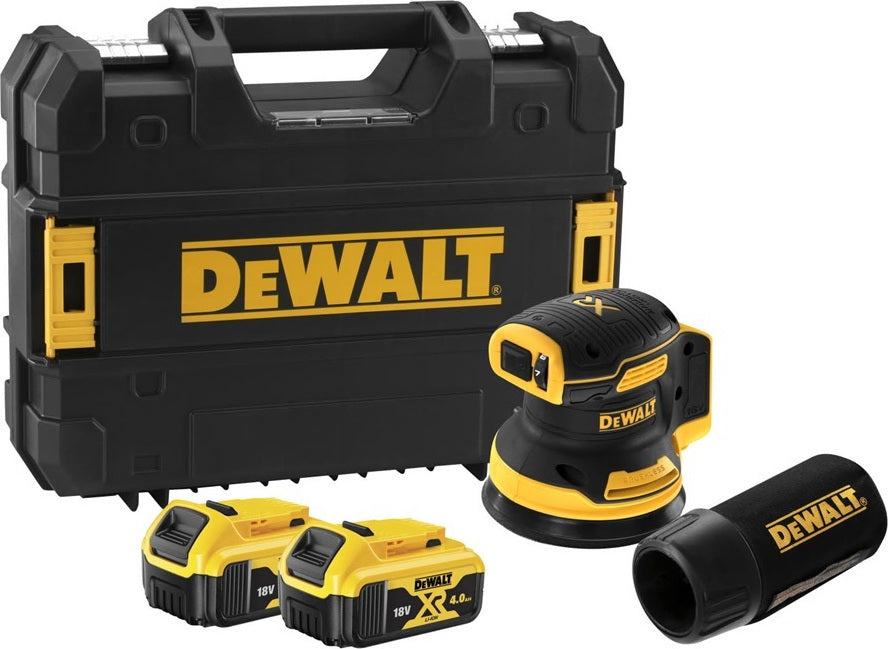 Dewalt Eccentric Grinder 125mm 18V 2x5Ah with Speed Control and with Suction System DCW210P2