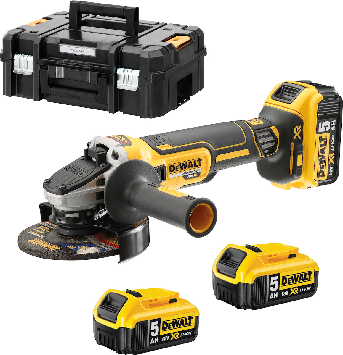 Dewalt Angle Grinder 18V 125mm Battery 3x5Ah DCG405P3
