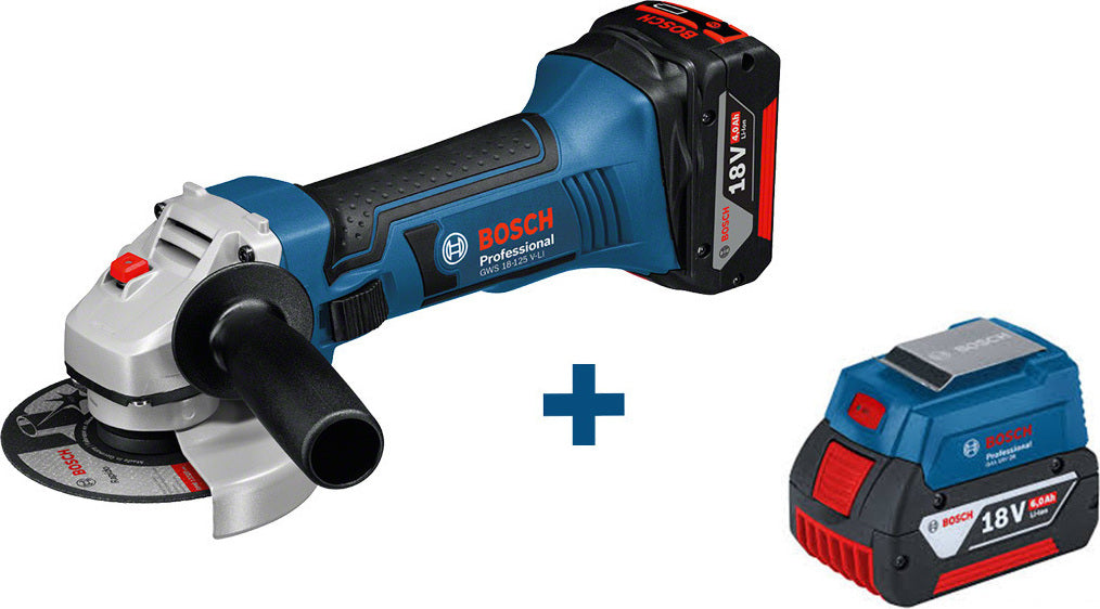 Bosch GWS 18-125 V-LI Angle Grinder 125mm Battery 3x5Ah 060193A30V