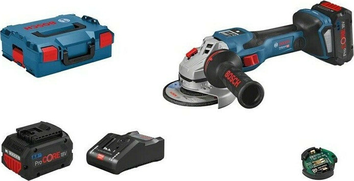 Bosch GWS 18V-15 SC Angle Grinder 125mm Battery 2x8.0Ah with Speed Control 06019H6101