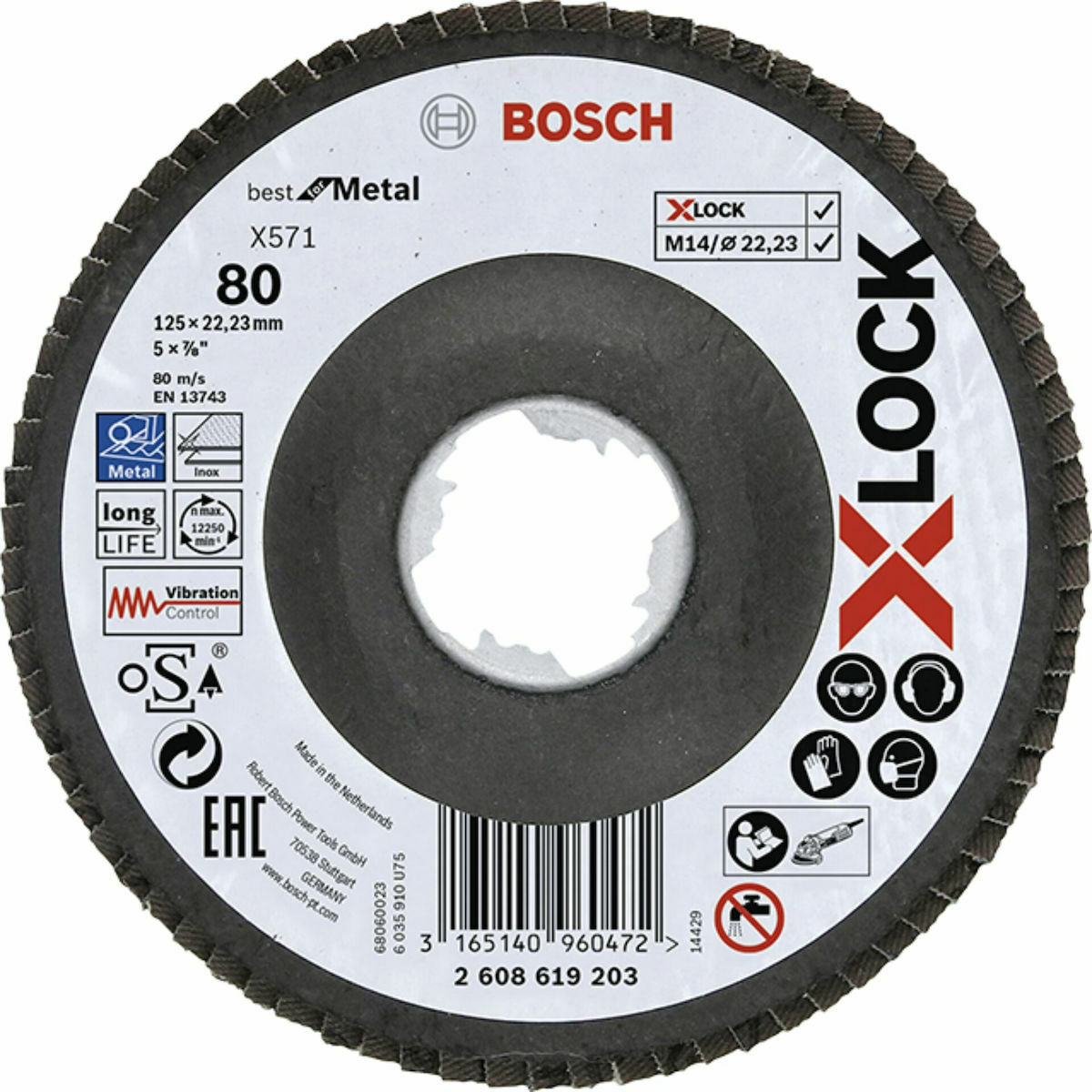 Bosch GWX 13-125 S Angle Grinder 125mm Current 1300W with Speed Control 0615990L0U