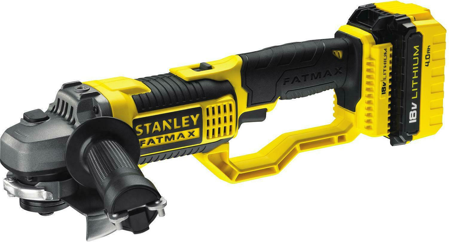 Stanley Angle Grinder 18V 125mm Battery 2x4Ah FMC761M2