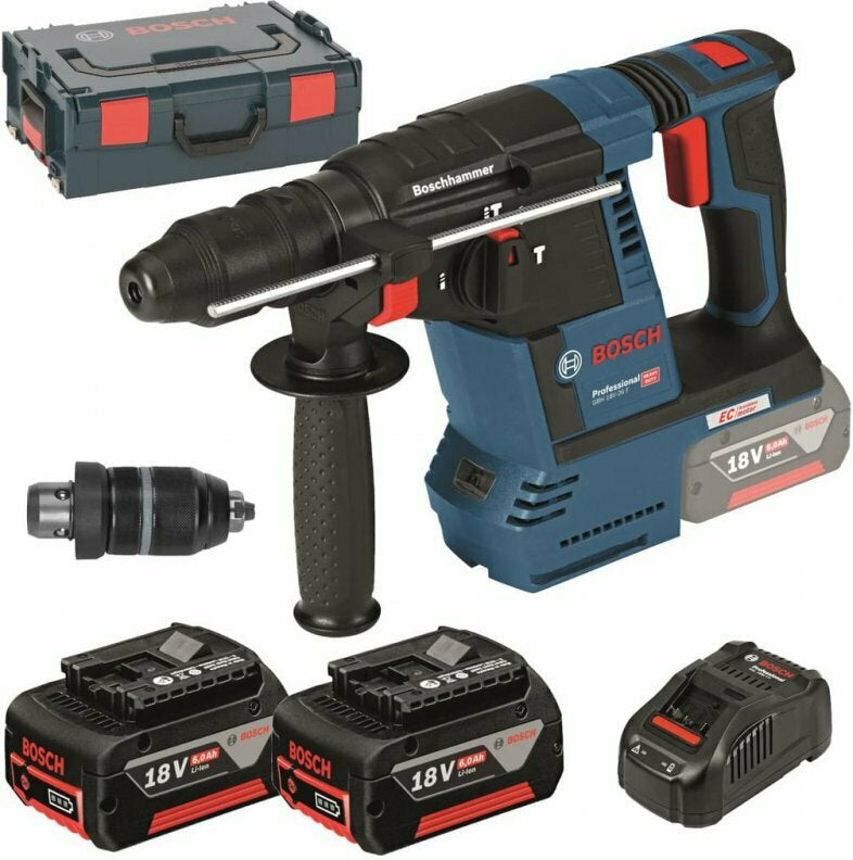 Bosch GBH 18V-26 F Professional Hammer Digger Battery 18V 2x6Ah 0611910002