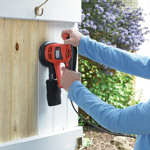 Black & Decker KA191EK Eccentric Sander 125mm Power 480W with Speed Control and with Suction System 263318
