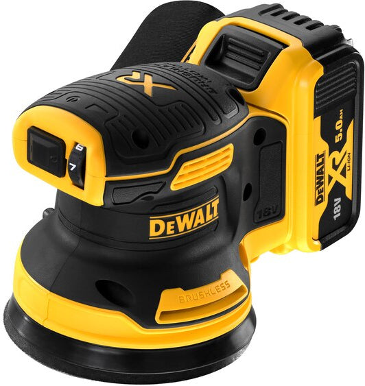 Dewalt Eccentric Grinder 125mm 18V 2x5Ah with Speed Control and with Suction System DCW210P2