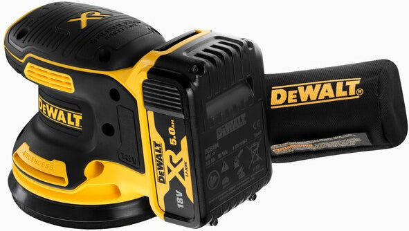 Dewalt Eccentric Grinder 125mm 18V 2x5Ah with Speed Control and with Suction System DCW210P2