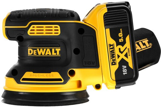 Dewalt Eccentric Grinder 125mm 18V 2x5Ah with Speed Control and with Suction System DCW210P2