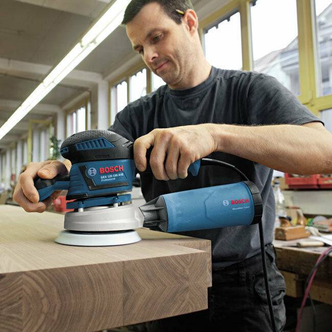 Bosch GEX 125-150 AVE Professional Eccentric Sander 150mm Power 400W with Speed Control and with Suction System 385417