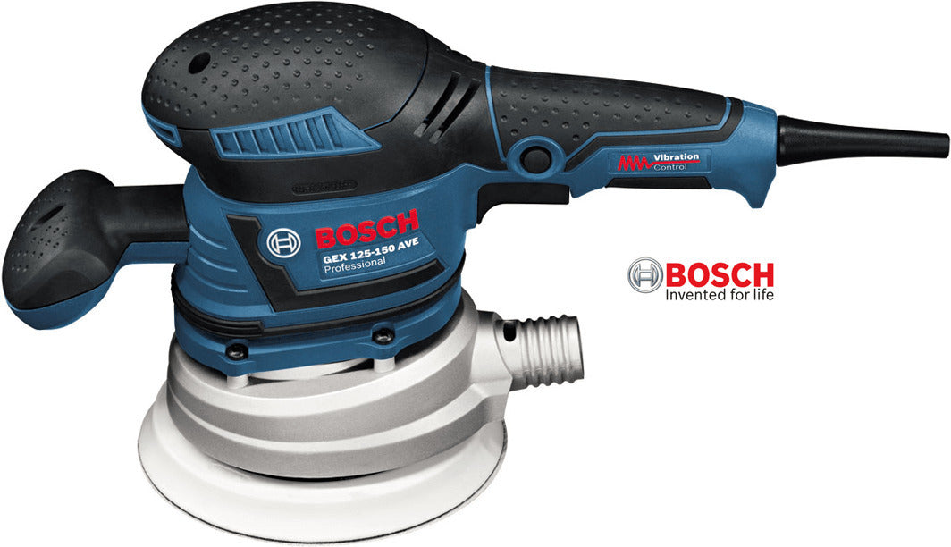 Bosch GEX 125-150 AVE Professional Eccentric Sander 150mm Power 400W with Speed Control and with Suction System 385417