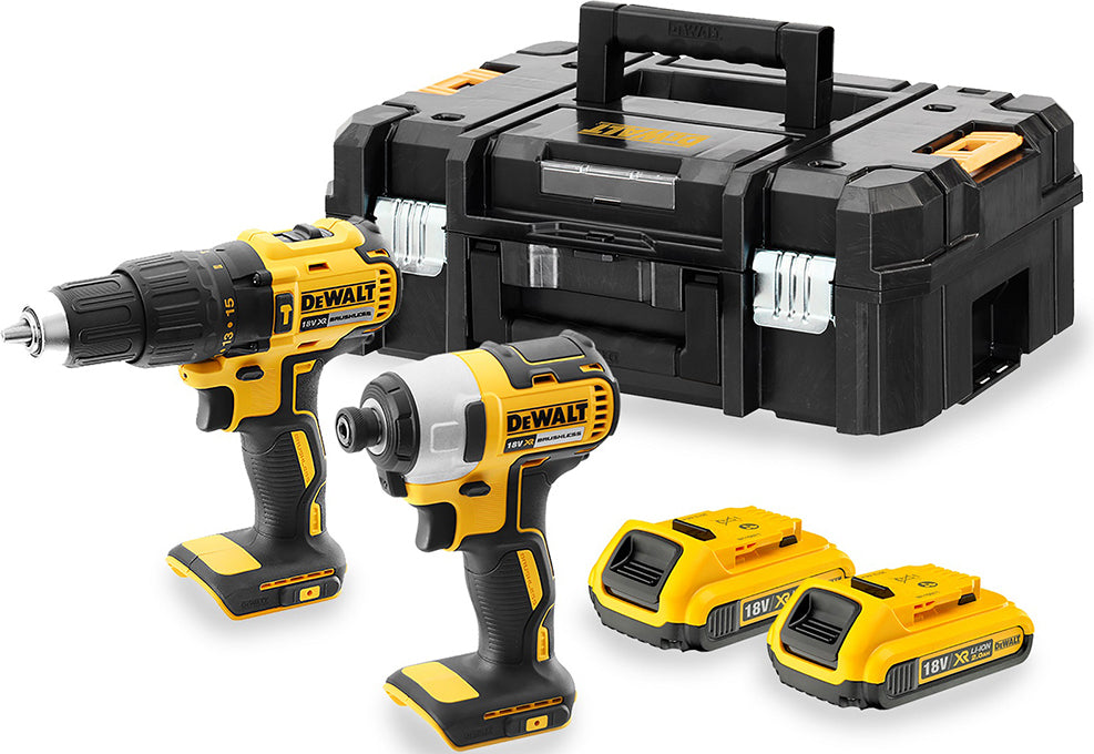 Dewalt Impact Drill & Impact Driver 18V Set with 2x2Ah Batteries and Case DCK2060D2T