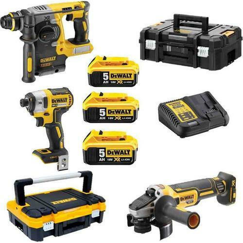 Dewalt 18V Drill & Wrench Set with 3x5Ah Batteries and Case DCK305P3T