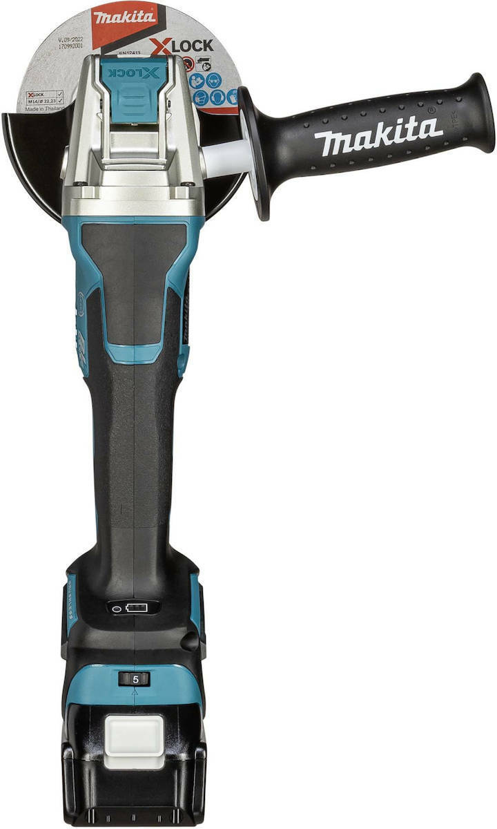 Makita Angle Grinder 18V 125mm Battery 2x5Ah with Speed Control DGA519RTJ