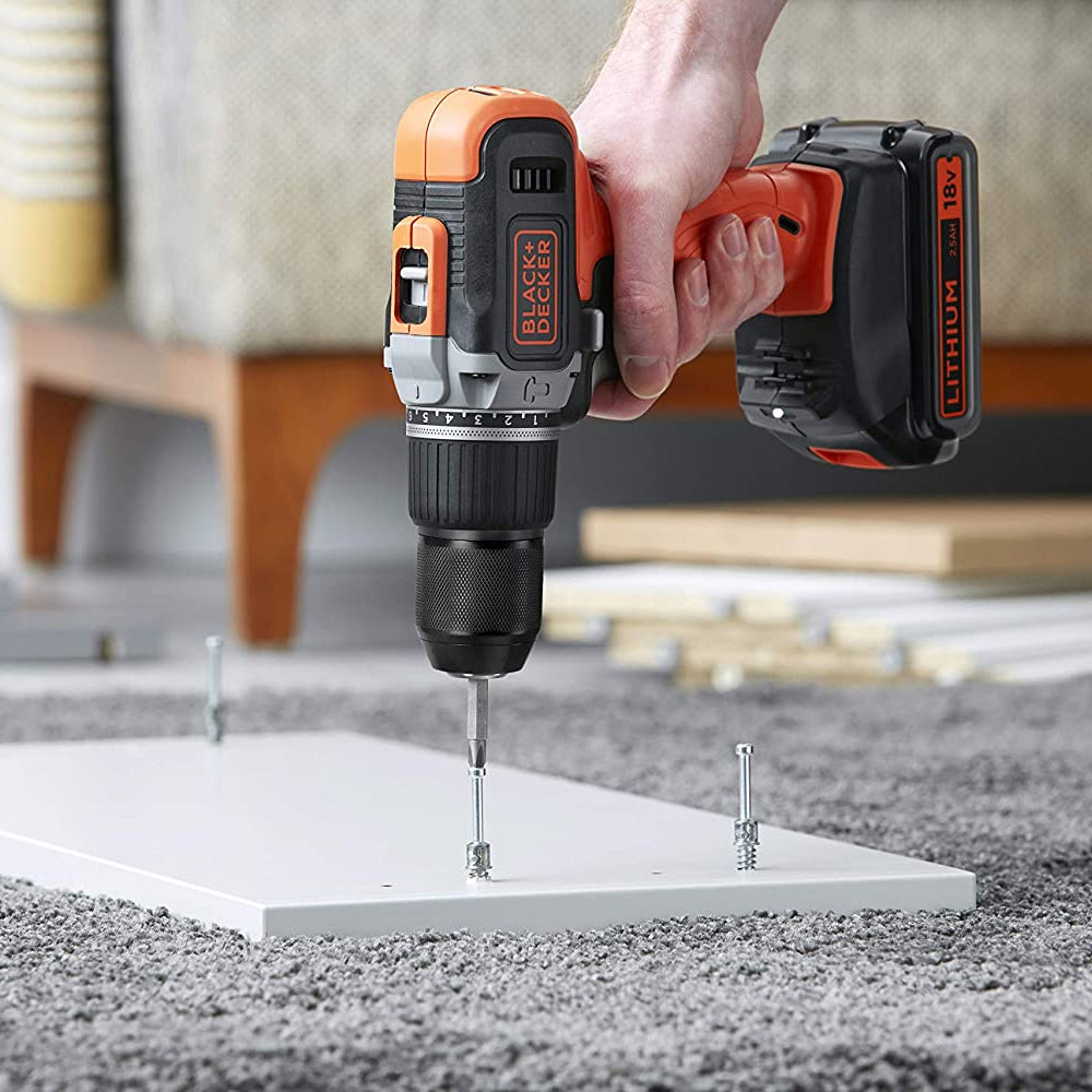 Black & Decker Impact Drill Battery 18V 1x4Ah & 1x2Ah BCD003MEM2K