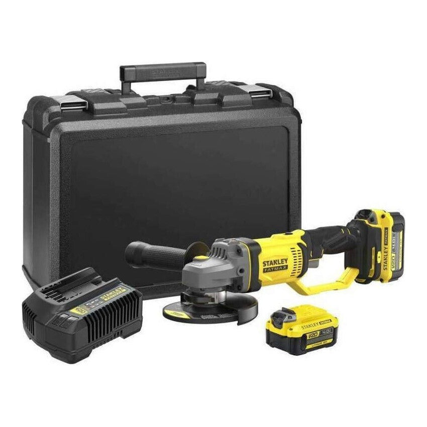 Stanley Angle Grinder 18V 125mm Battery 2x4Ah SFMCG700M2K