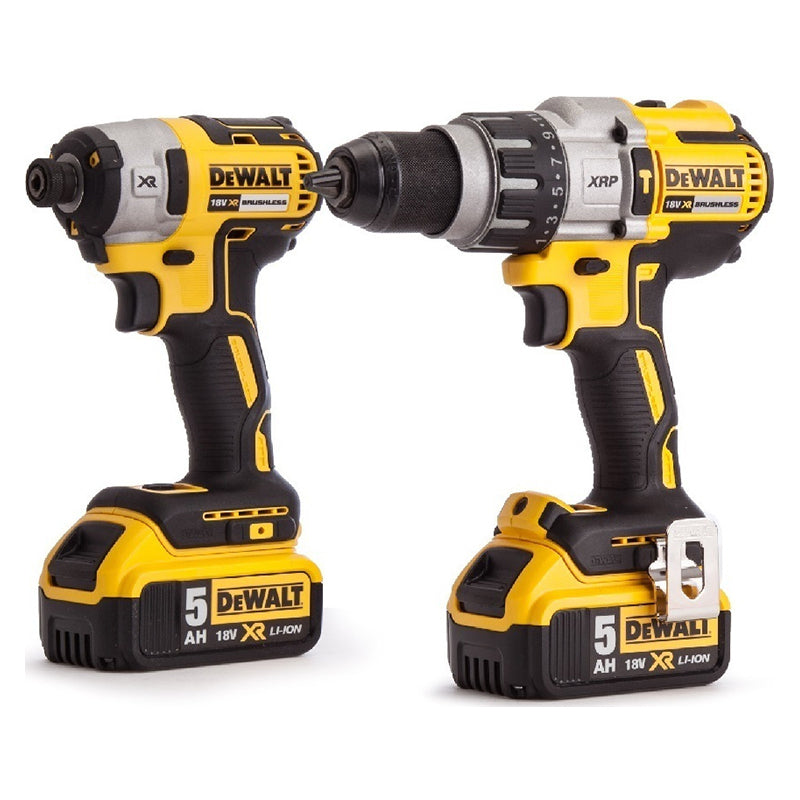 Dewalt 18V Impact Drill & Impact Driver Set with 3x5Ah Batteries and Case DCK276P3T