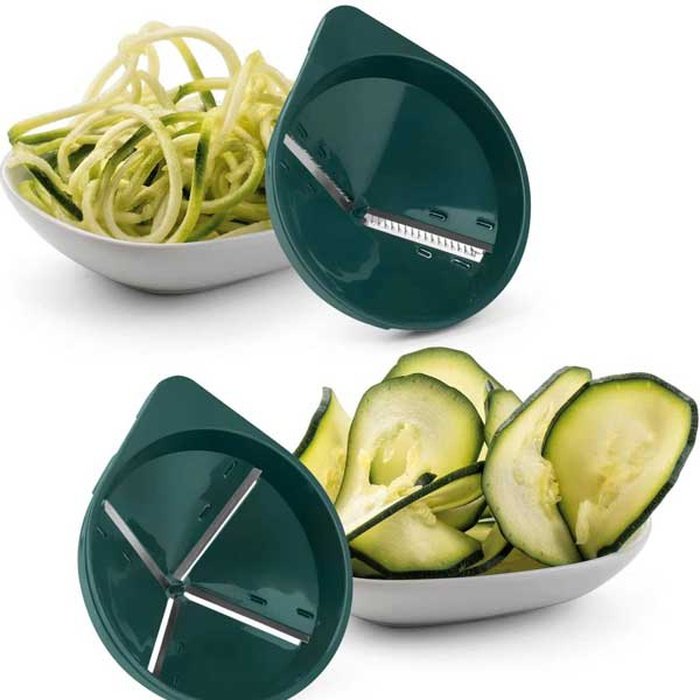 Vegetable cutter for spiral cutting