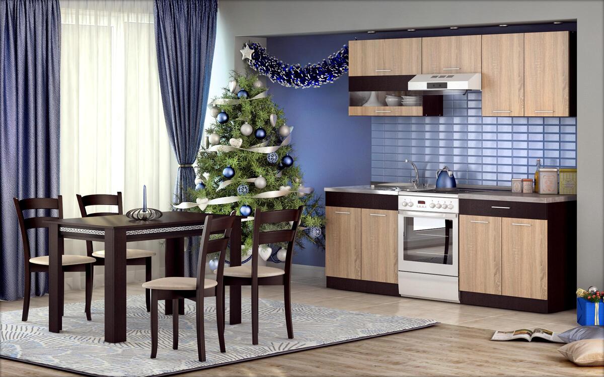 Villie kitchen set 2.20m sonoma oak + wenge