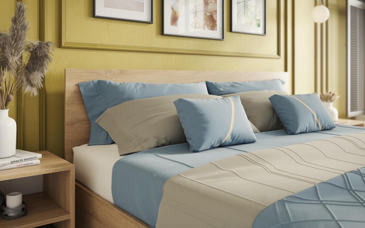 Double bed Drit 140x200 oak sonoma