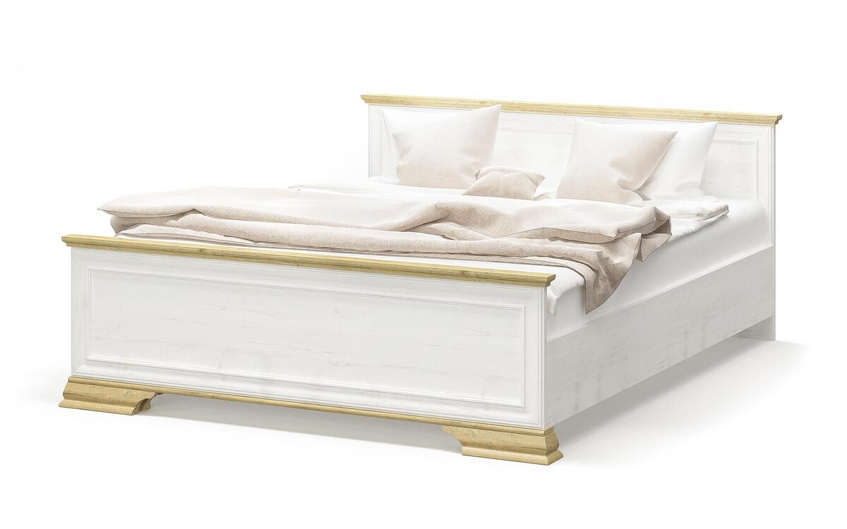 Double bed Alex 160x200 pine andersen + golden oak lux