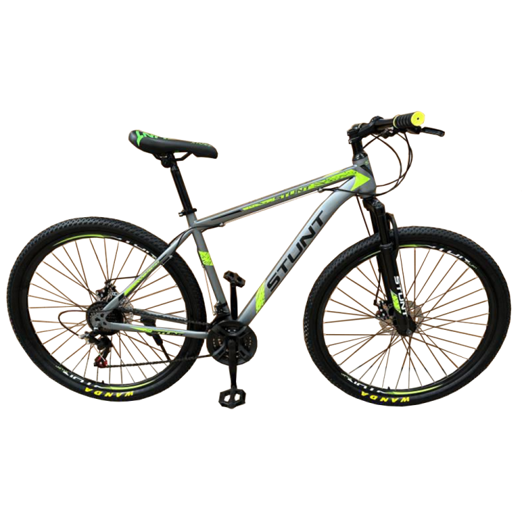 STUNT 29″ Disc Brake Mountain Hardtail Bike Gray Green STNT290-GREEN