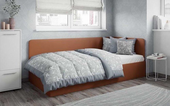 Single bed Bruma 90x200 beige