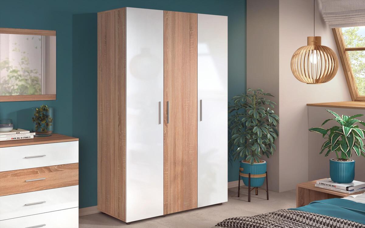 Magenda bedroom set 164x190 sonoma oak + white gloss