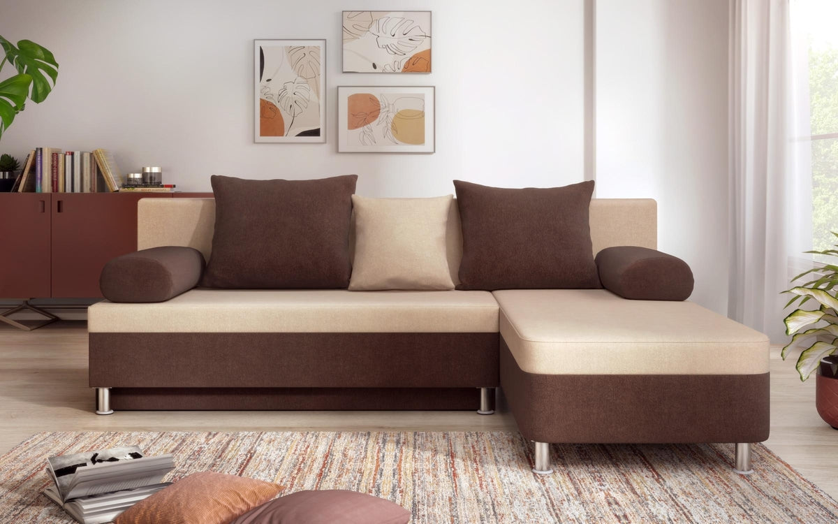 Corner sofa Daniel M 2420 beige + brown