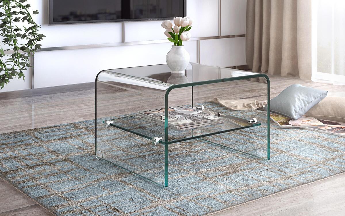 saketi italy - living room glass table diamant
