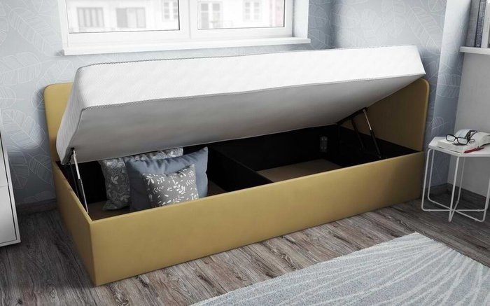 Single bed Bruma 90x200 beige
