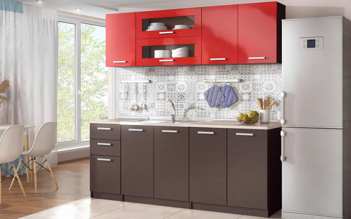 Kitchen composition Darvin 2.00 m. oak evok + magma