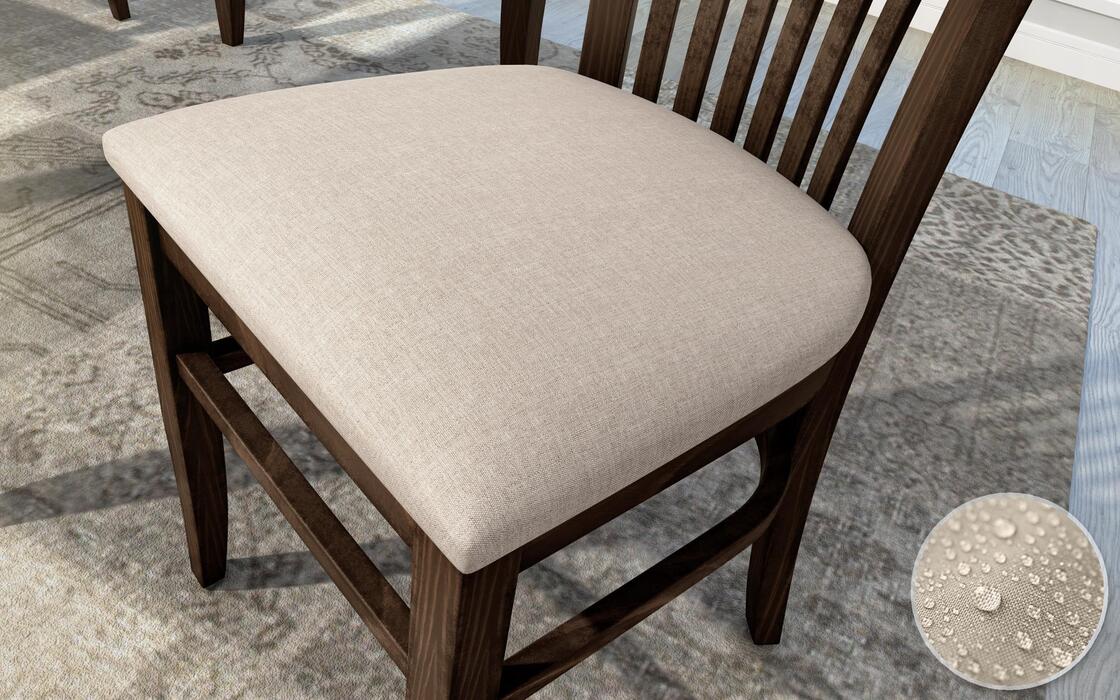 Chair Garcia 8312 dark walnut with light beige seat