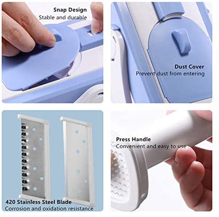 Mandolin 5 in 1 with safe vegetable cutting and adjustable cutter
