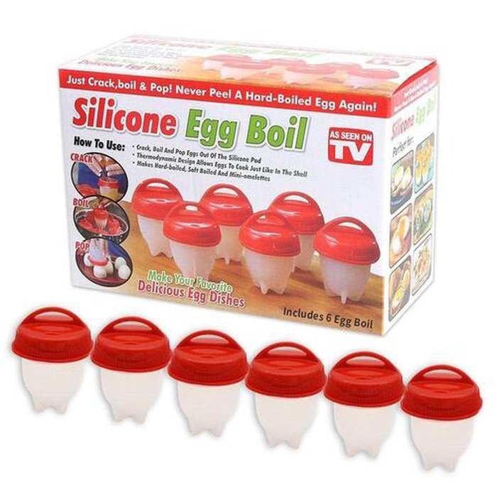 Egg cases 6-piece for boiling eggs without shells - Silicone Egg Boil