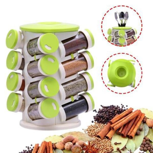 Rotating Spice Rack 16 Pieces - Spice Rack 16 in 1