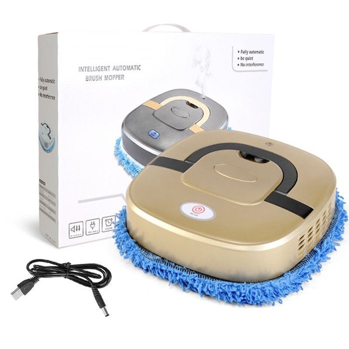 Automatic floor cleaner for sweeping and mopping