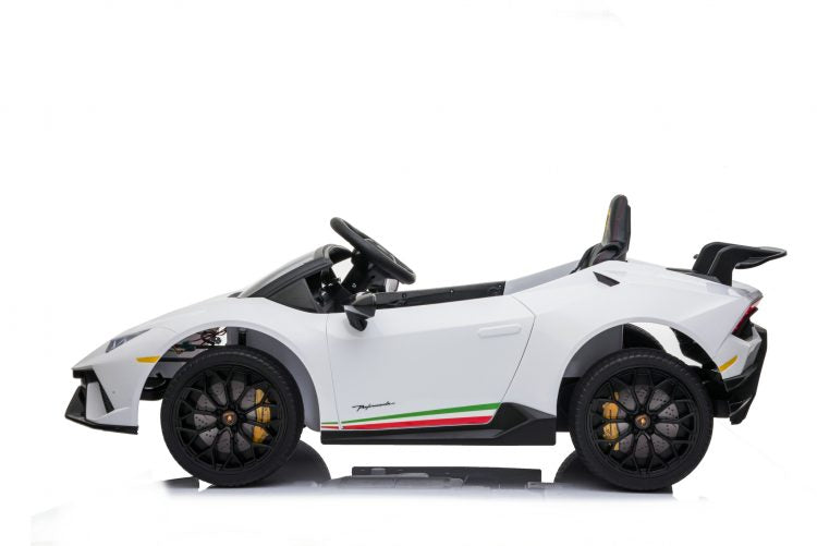 Kids Electric Car Lamborghini Huracan Licensed original with MP3 and remote control 12V White