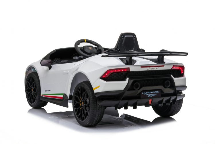 Kids Electric Car Lamborghini Huracan Licensed original with MP3 and remote control 12V White