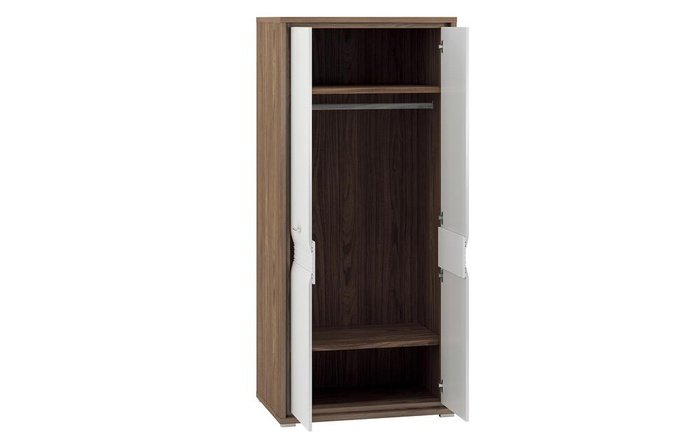 Wardrobe Gorgon 1940 walnut + white glossy
