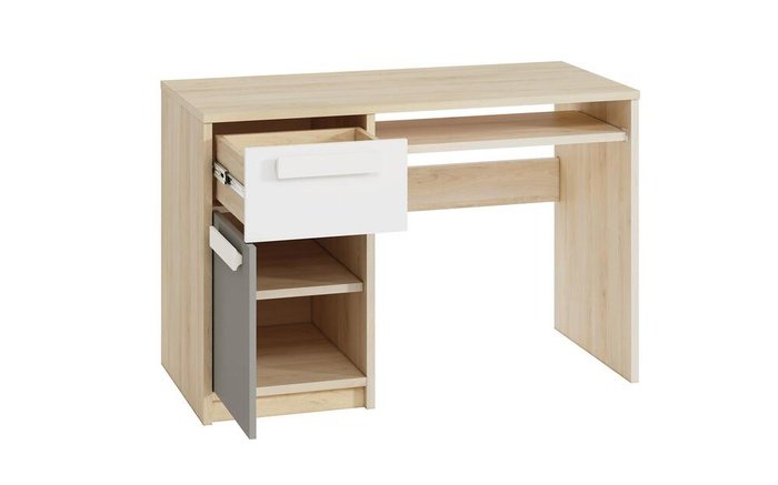 Office Kate 9789 fjord beech + white + platinum grey