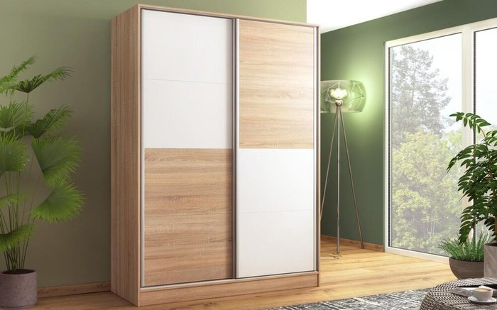 Wardrobe Lasse 9857 sonoma oak + white
