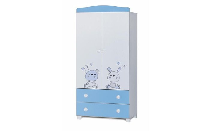 Children's wardrobe Toka 5831 white + blue