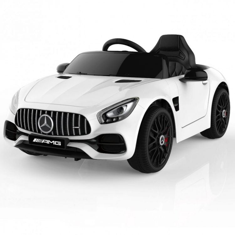 Kids Electric Car Licensed Mercedes-Benz AMG GT White 12V