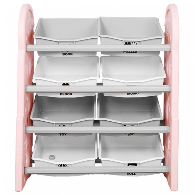 Plastic Bookcase for books and Toys Pink QD031-PN